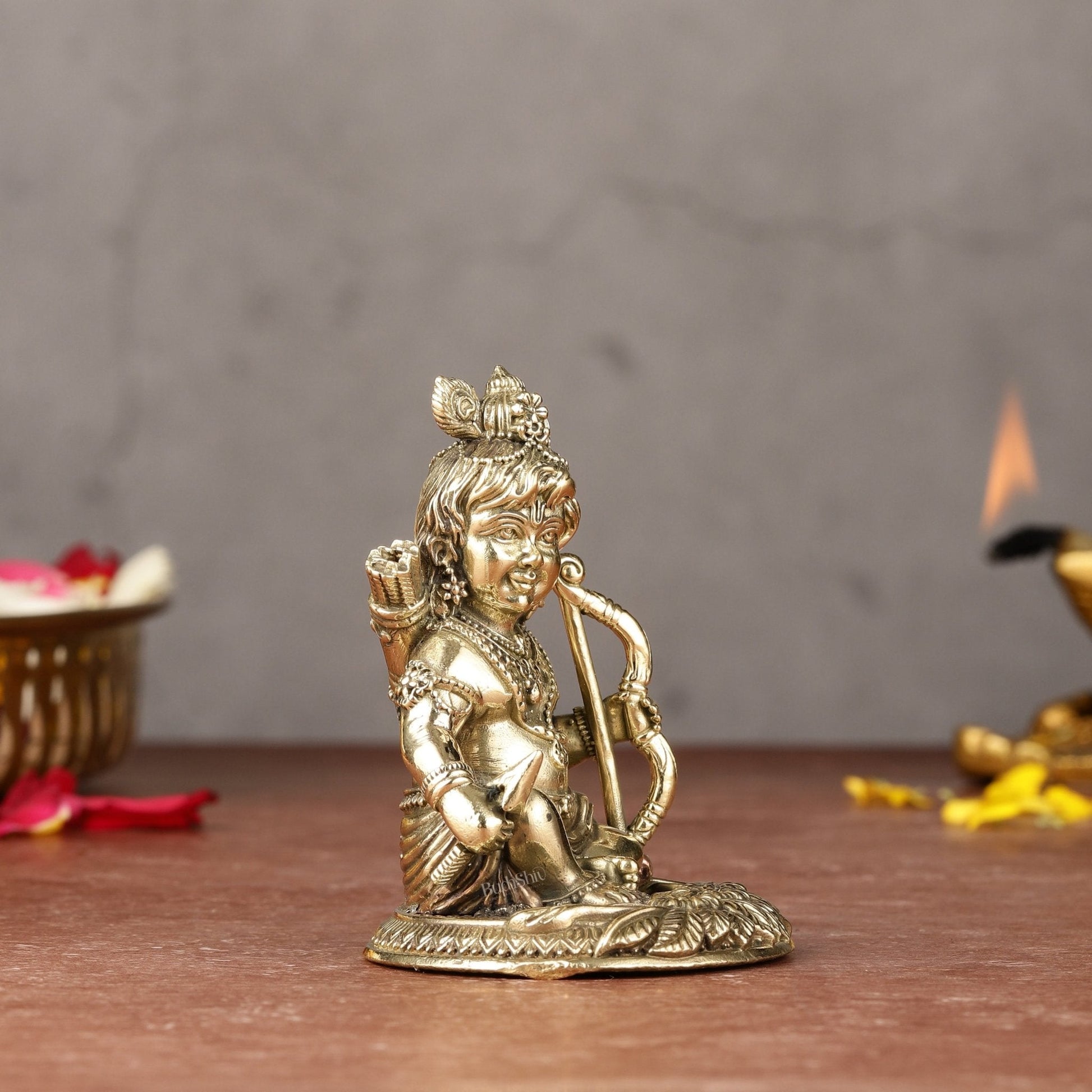 Brass Superfine Ram Lalla Idol | 3.5"