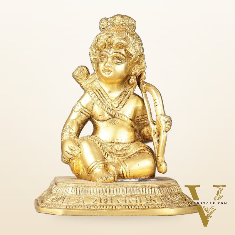 Brass superfine Ram Lalla idol 6 inch