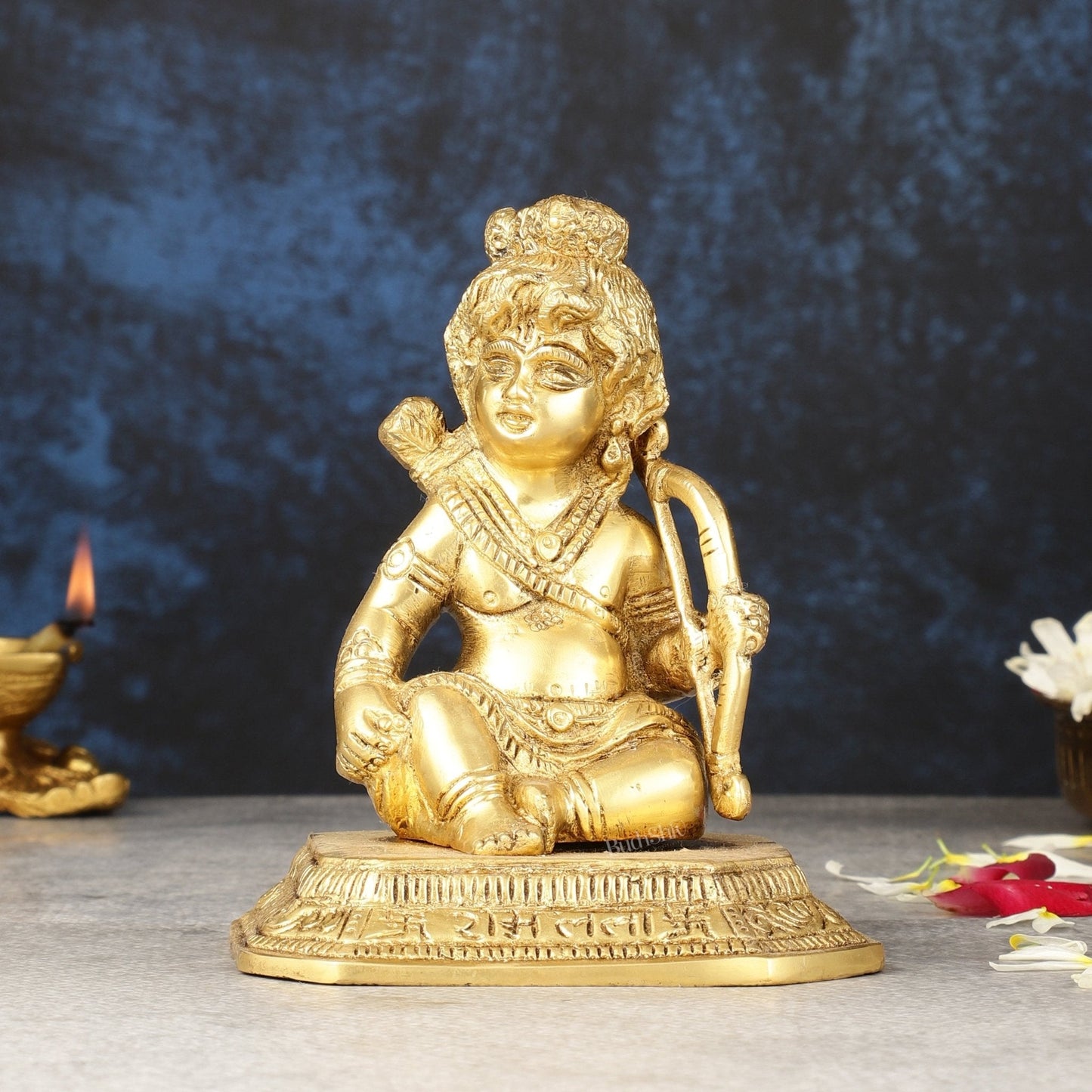Brass superfine Ram Lalla idol 6 inch