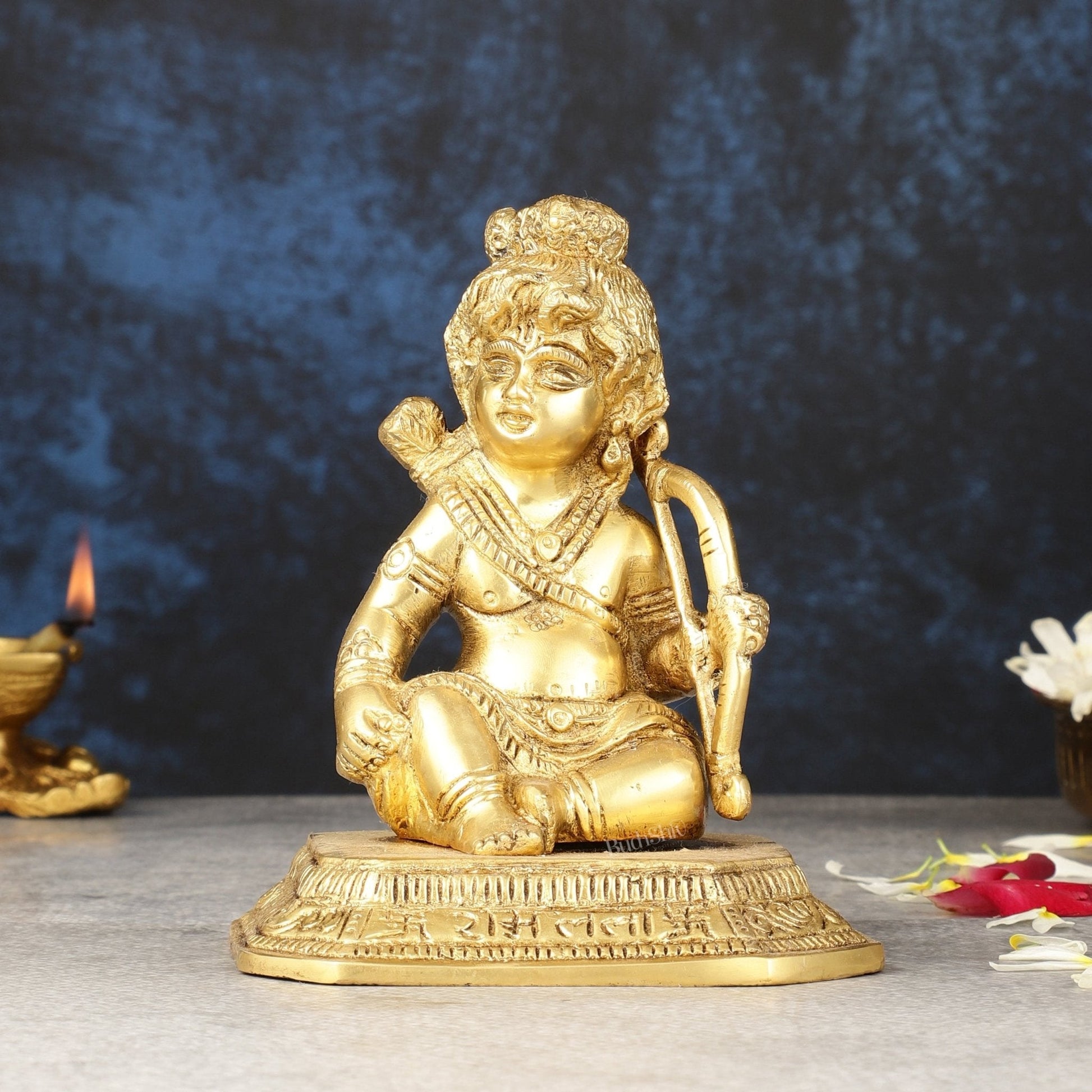 Brass superfine Ram Lalla idol 6 inch