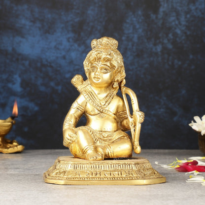 Brass superfine Ram Lalla idol 6 inch