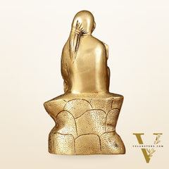 Brass Superfine Sai Baba Idol - 8.5" Divine Sculpture