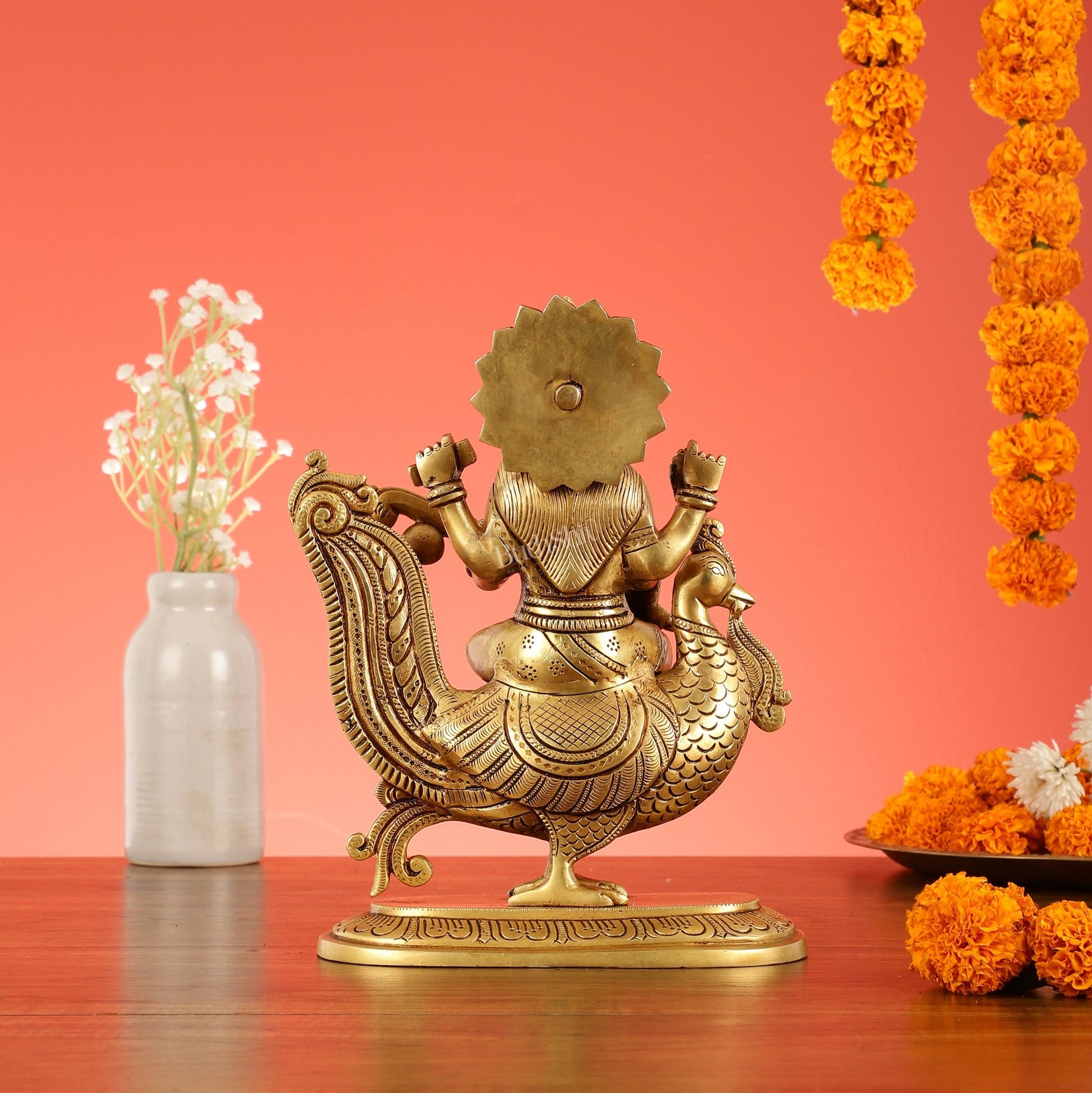 Brass Superfine Saraswati Idol - 10 Inch