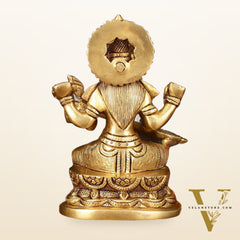 Brass Superfine Saraswati Idol - 7" Elegant Sculpture