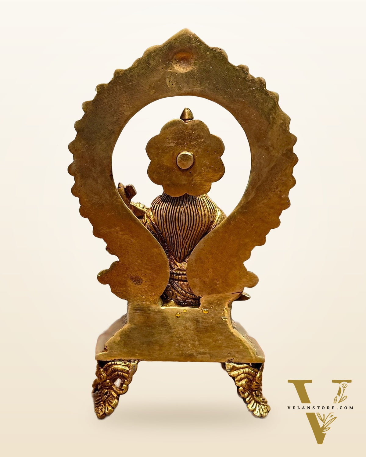 Brass SuperFine Saraswati idol 9.5"