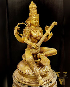 Brass Superfine Saraswati statue 24 inch