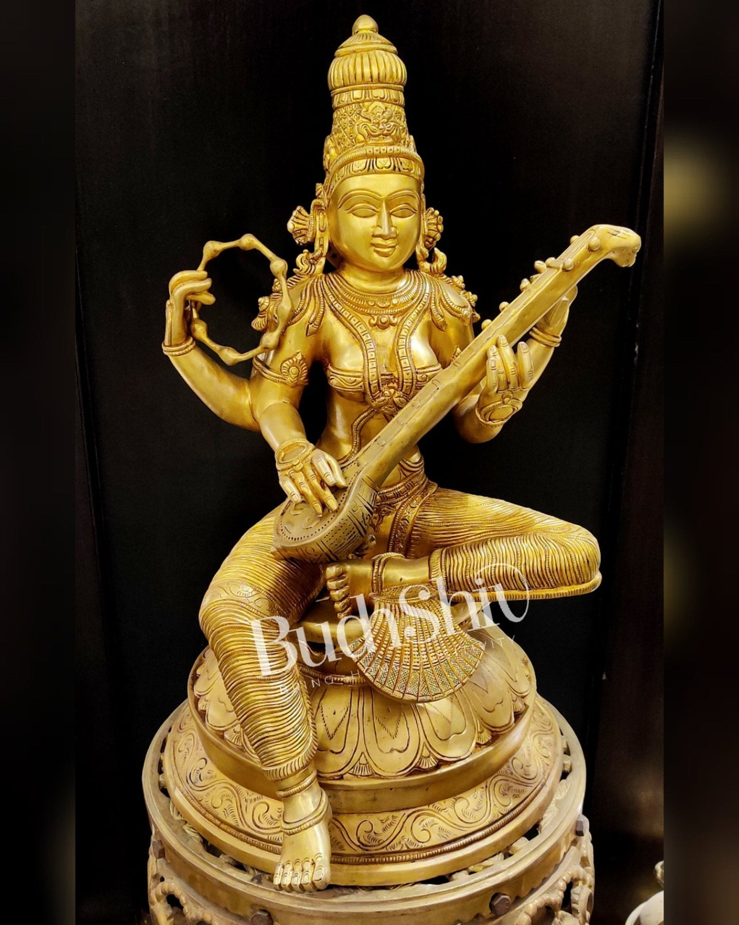 Brass Superfine Saraswati statue 24 inch