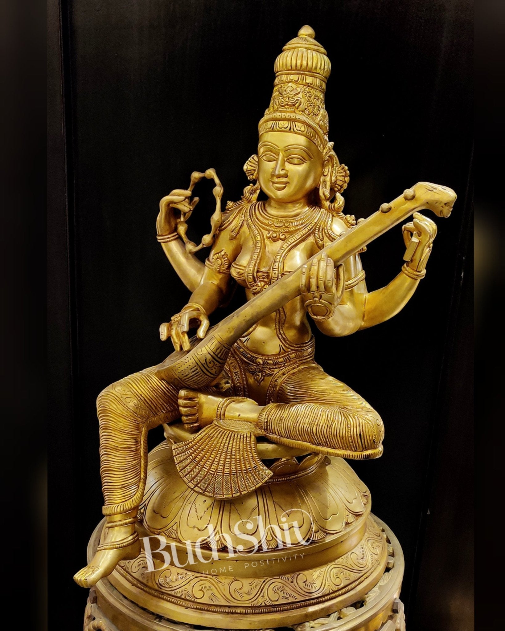 Brass Superfine Saraswati statue 24 inch