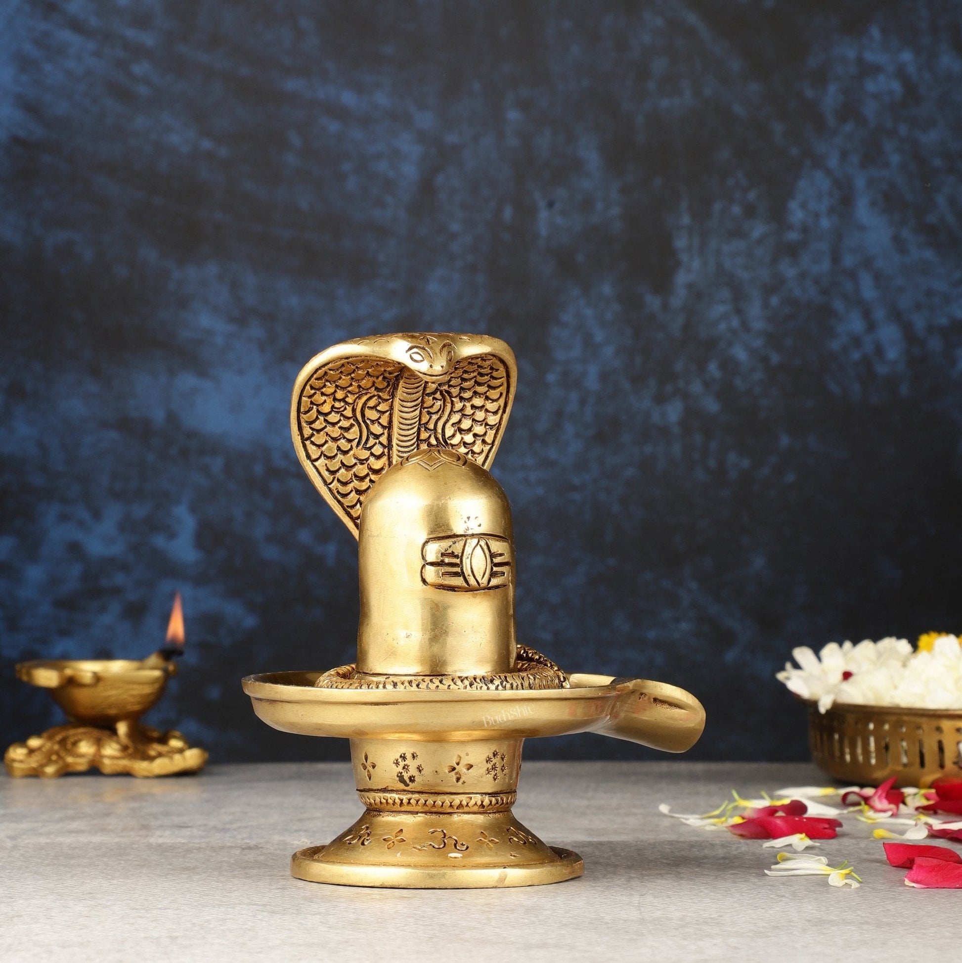 Brass Superfine Shiv Ling - 6"