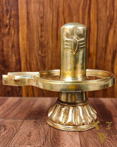 Brass Superfine Shiva Lingam with Snake - 22"