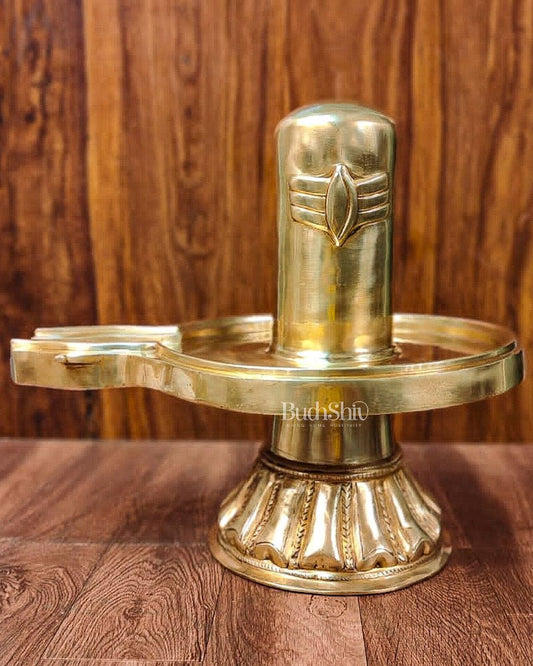 Brass Superfine Shiva Lingam with Snake - 22"