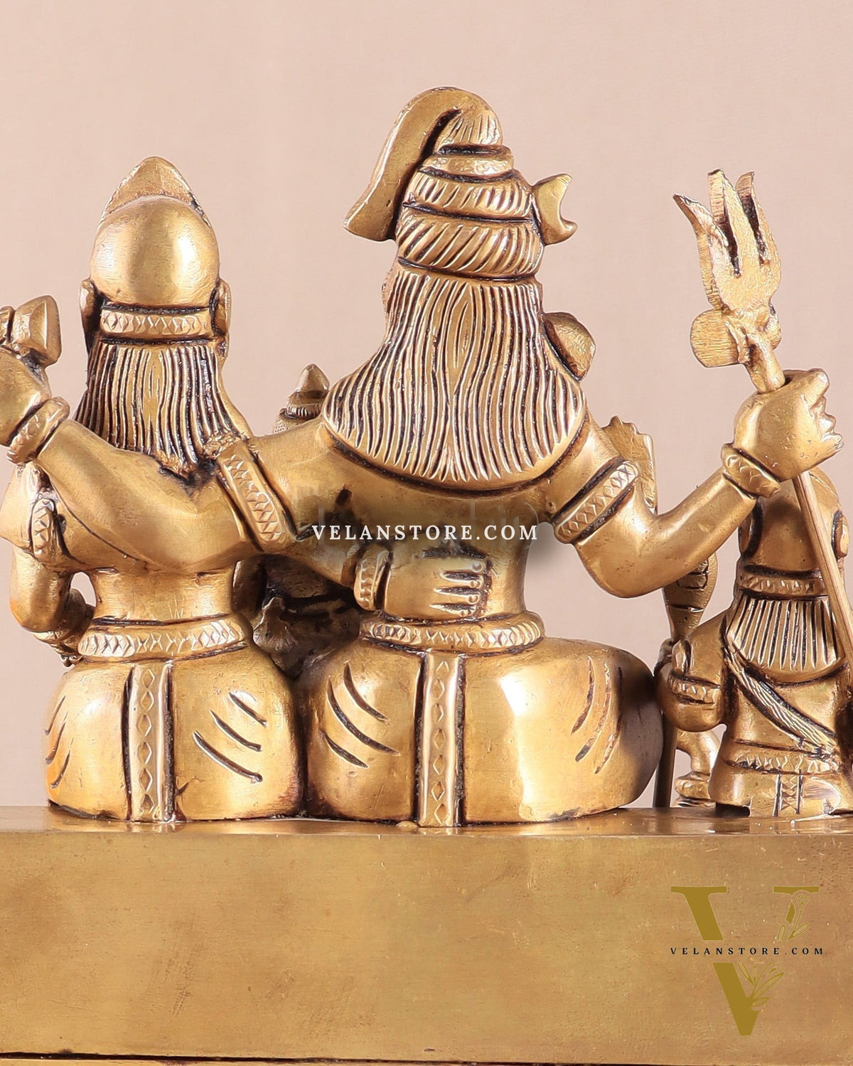 Brass Superfine Shiva Parivar Idol - 7.5"