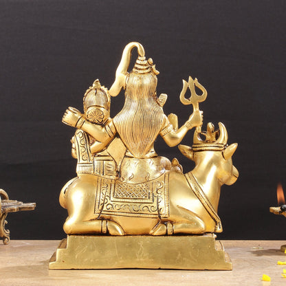 Brass superfine Shiva Parivar Statue| 8.5" Height