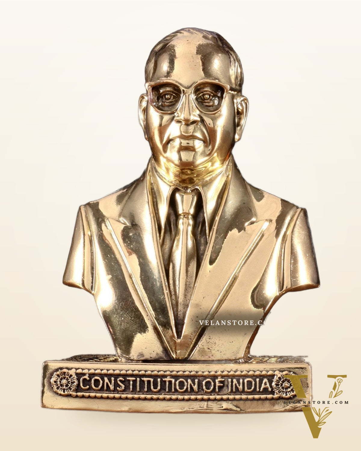 Brass Superfine Shri B. R. Ambedkar Statue with Constitution Carvings – 4”