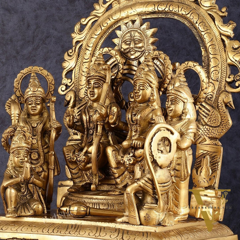 Brass Superfine Shri Ram Darbar Idol - 16 Inch (Ramapatabhishekam)