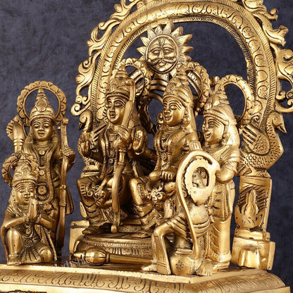 Brass Superfine Shri Ram Darbar Idol - 16 Inch (Ramapatabhishekam)