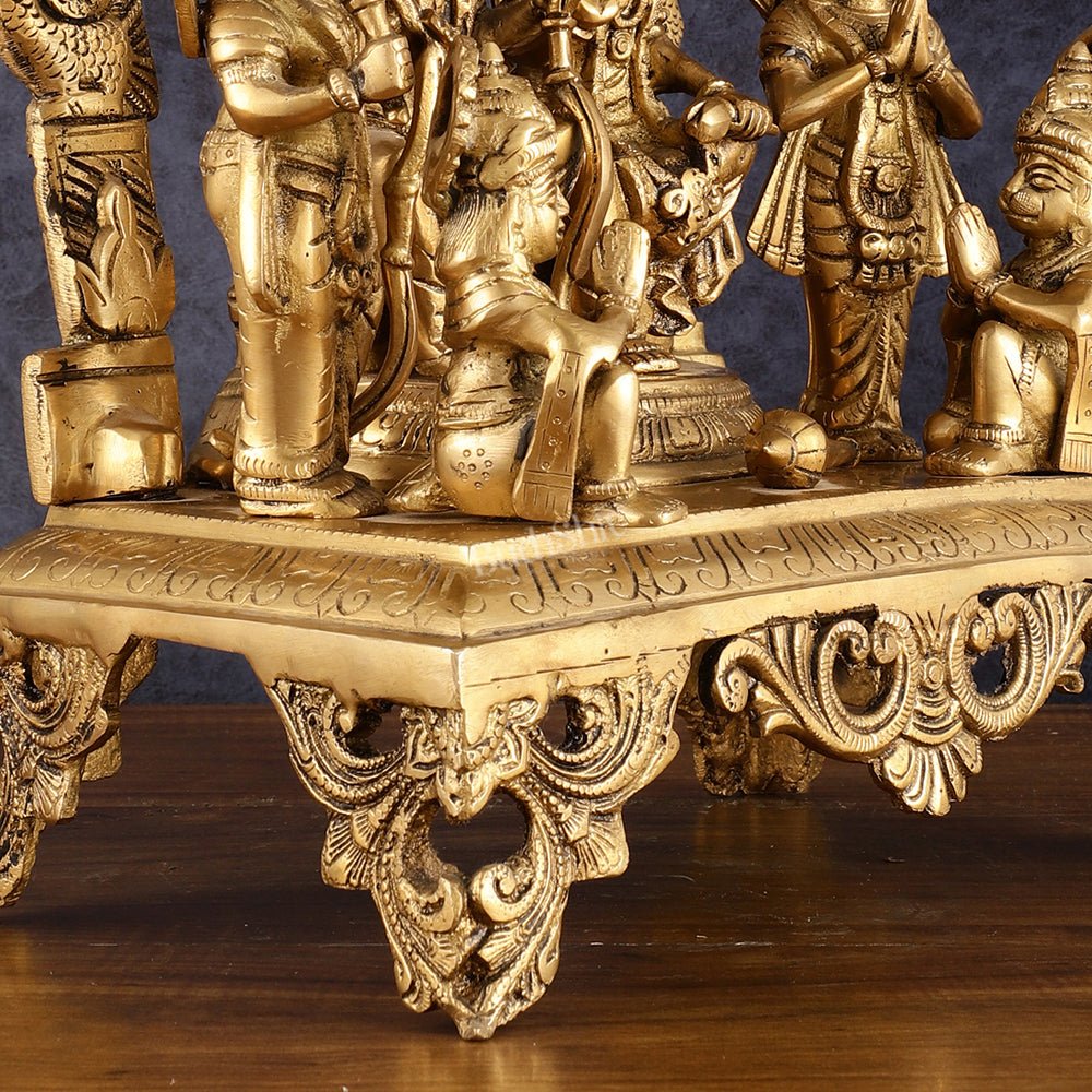 Brass Superfine Shri Ram Darbar Idol - 16 Inch (Ramapatabhishekam)