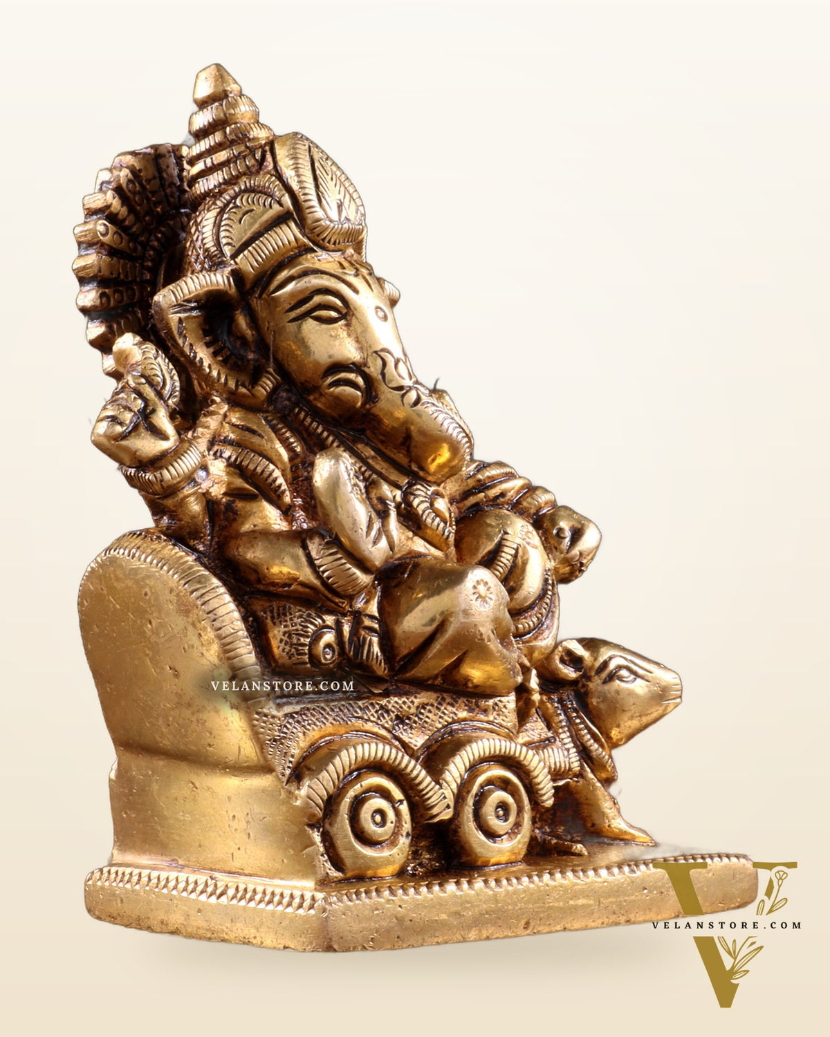Brass superfine Small Ganesha Idol | Height 3.5 inch