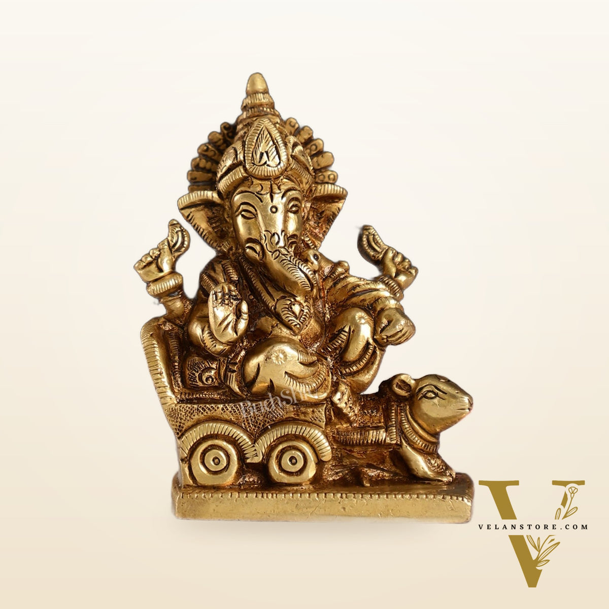 Brass superfine Small Ganesha Idol | Height 3.5 inch