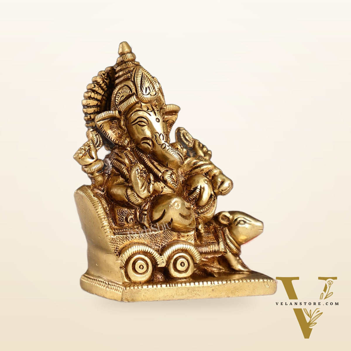 Brass superfine Small Ganesha Idol | Height 3.5 inch