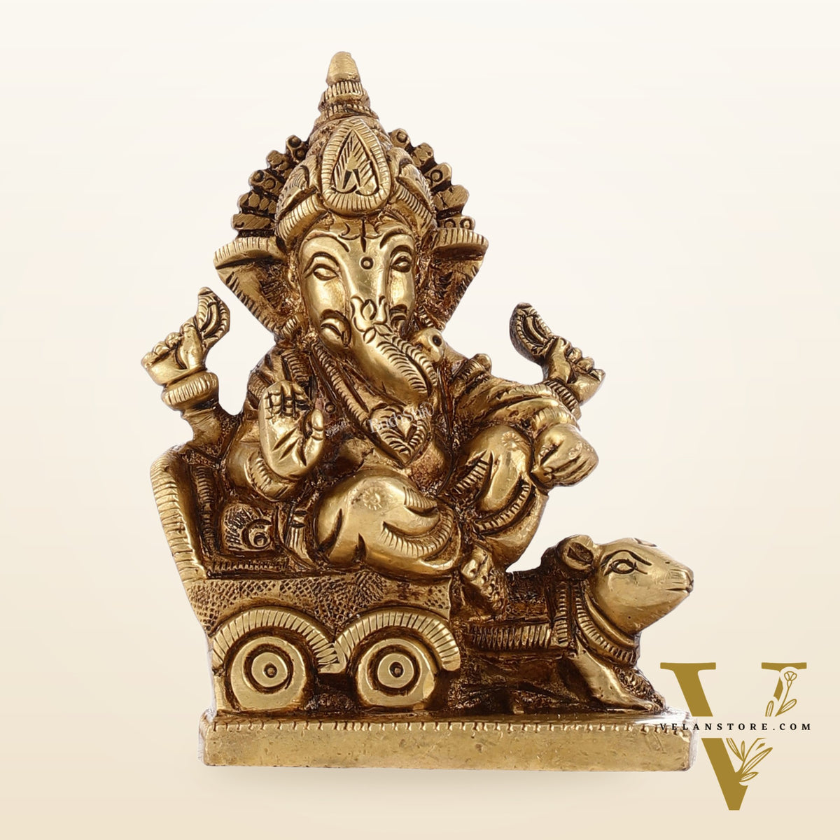 Brass superfine Small Ganesha Idol | Height 3.5 inch