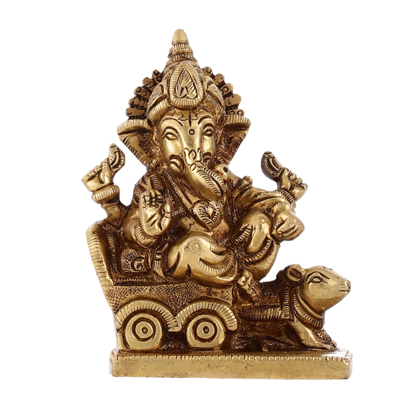 Brass superfine Small Ganesha Idol | Height 3.5 inch