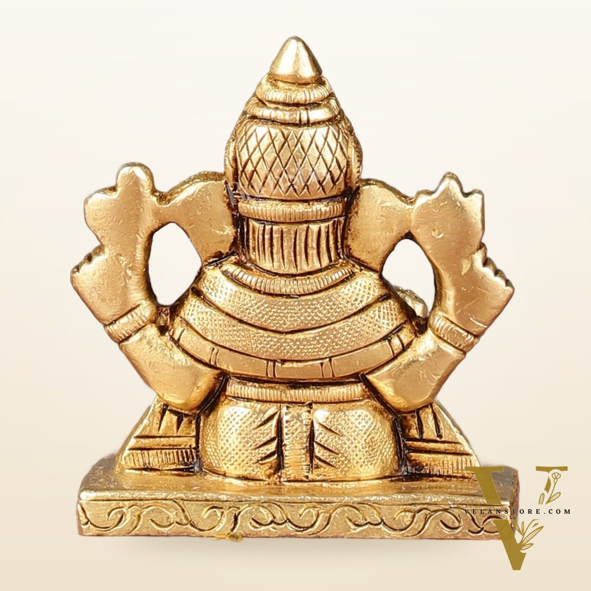 Brass Superfine small miniature Dagduseth Ganapati Idol - 3"
