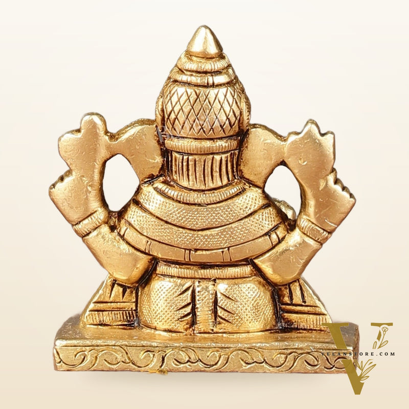 Brass Superfine small miniature Dagduseth Ganapati Idol - 3"