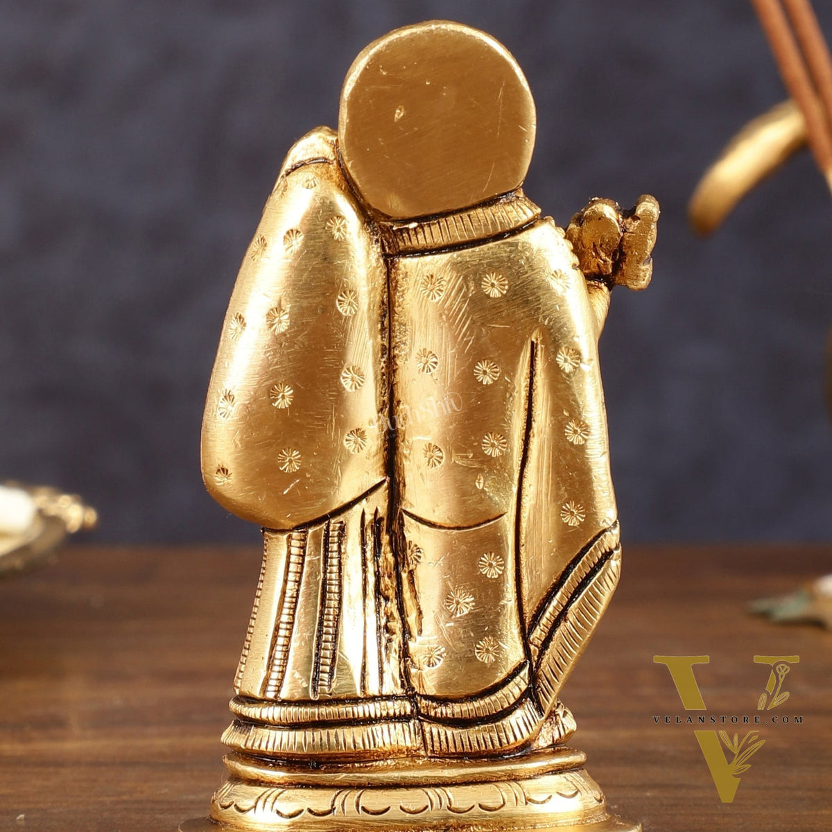 Brass Superfine Small Radha Krishna Together Idol - 4" Height