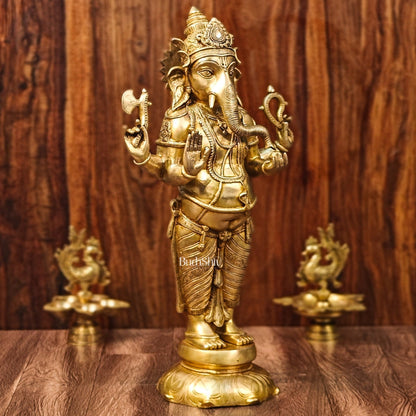 Brass Superfine Standing Ganesha Statue 24"