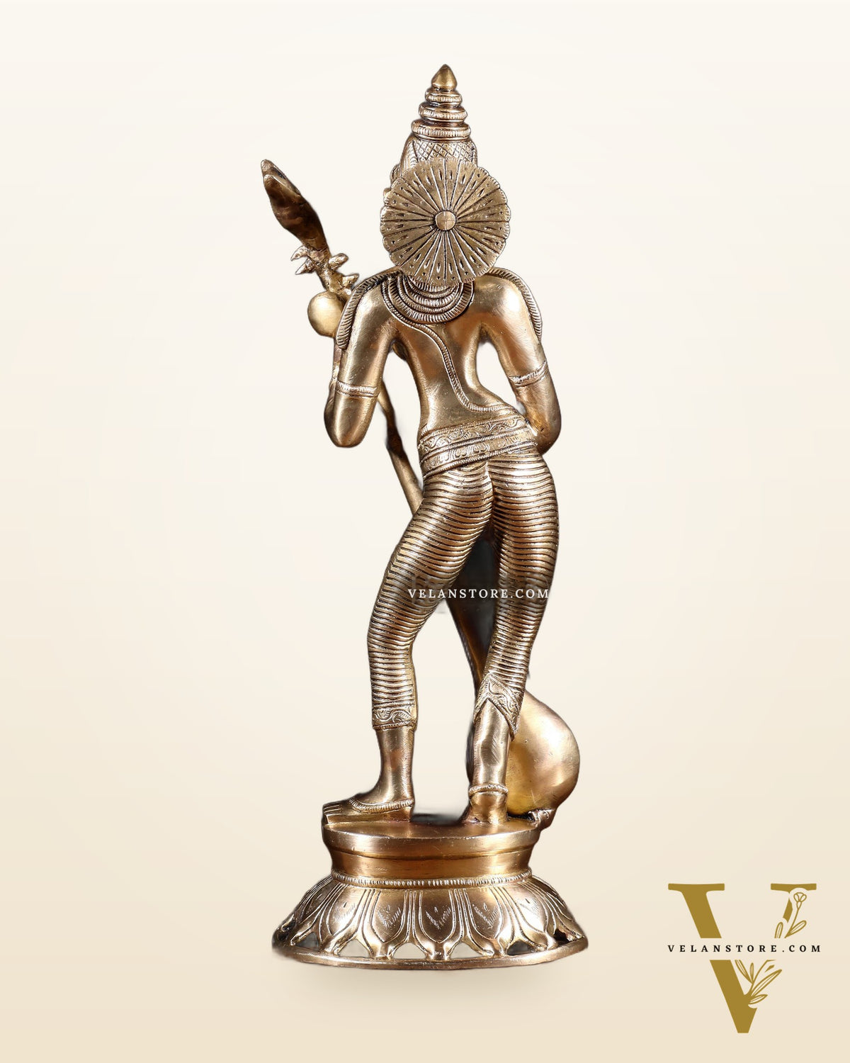 Brass Superfine Standing Goddess Saraswati Idol – 18" Height, Unique Design
