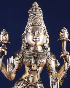 Brass Superfine Standing Lakshmi Maa Murti Idol – 17"