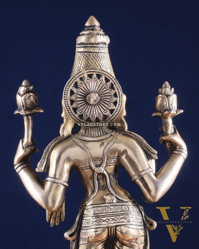 Brass Superfine Standing Lakshmi Maa Murti Idol – 17"
