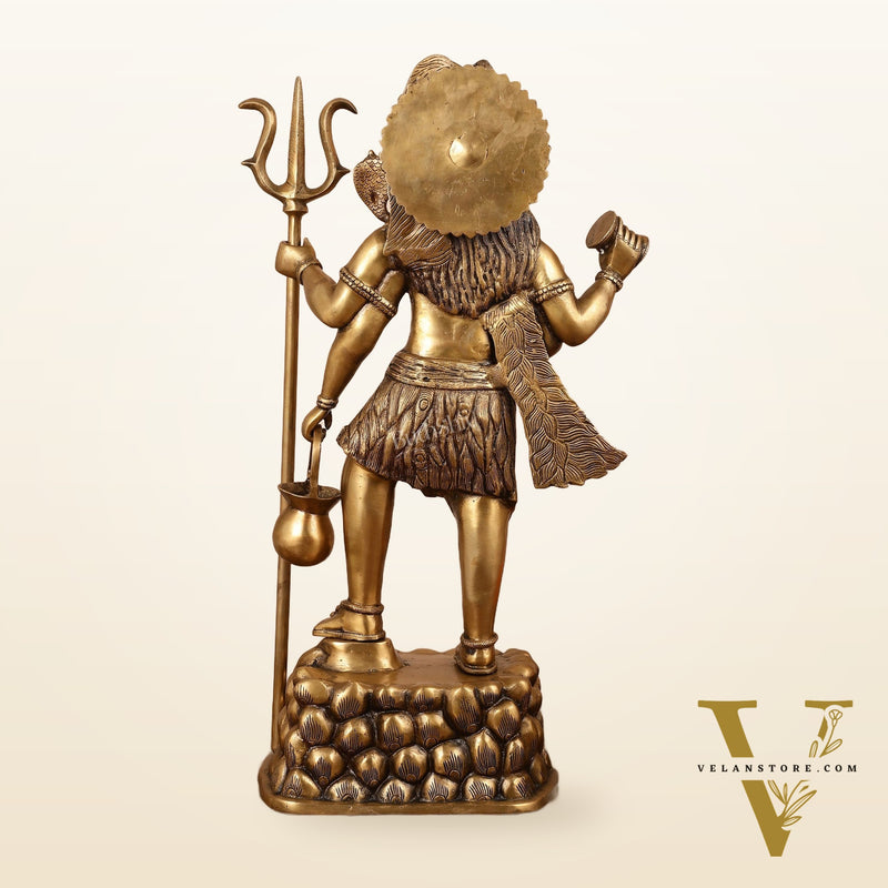 Brass Superfine Standing Lord Shiva Statue - 30 Inch