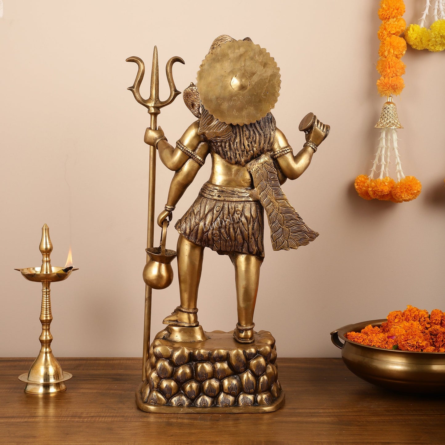 Brass Superfine Standing Lord Shiva Statue - 30 Inch