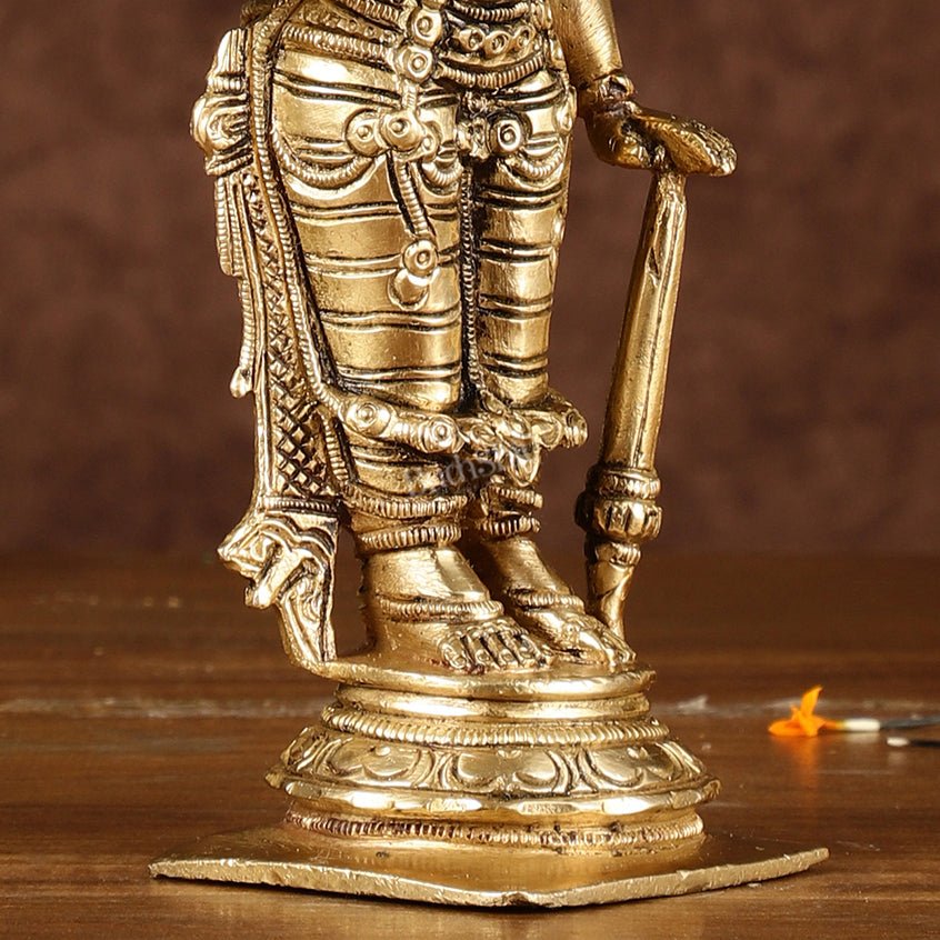 Brass Superfine Standing Lord Vishnu Statue 6.5"