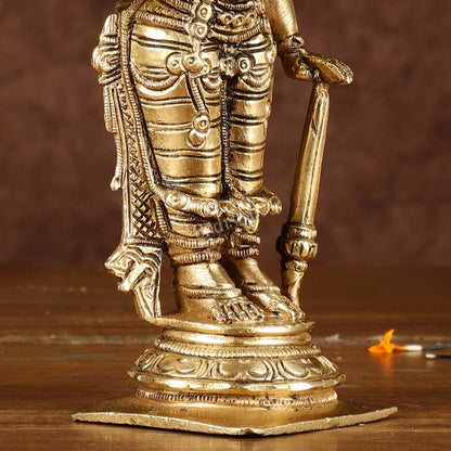 Brass Superfine Standing Lord Vishnu Statue 6.5"
