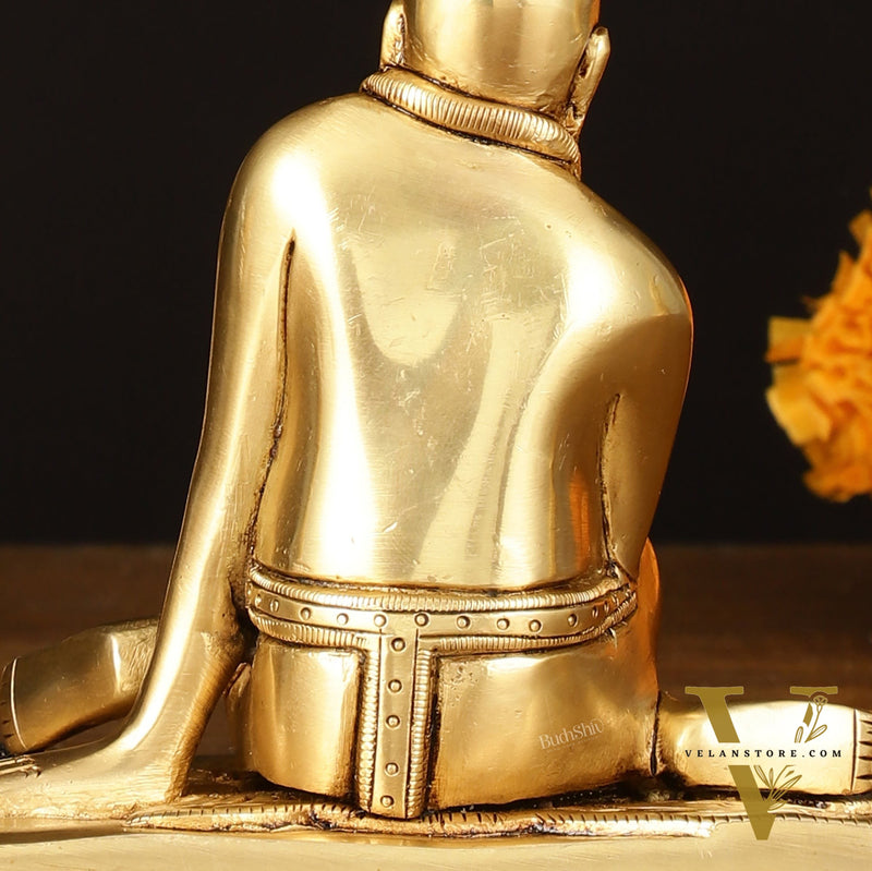 Brass Superfine Swamy Samarth Idol - 4" Divine Sculpture