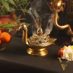 Brass Superfine Swan Shaped dhoopdani loban burner