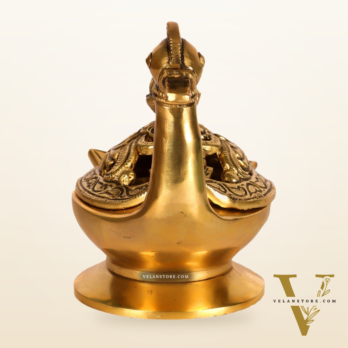 Brass Superfine Swan Shaped dhoopdani loban burner