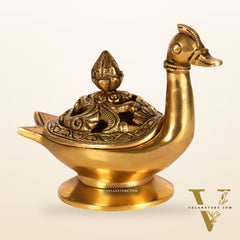 Brass Superfine Swan Shaped dhoopdani loban burner