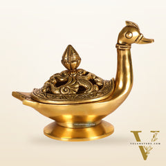 Brass Superfine Swan Shaped dhoopdani loban burner