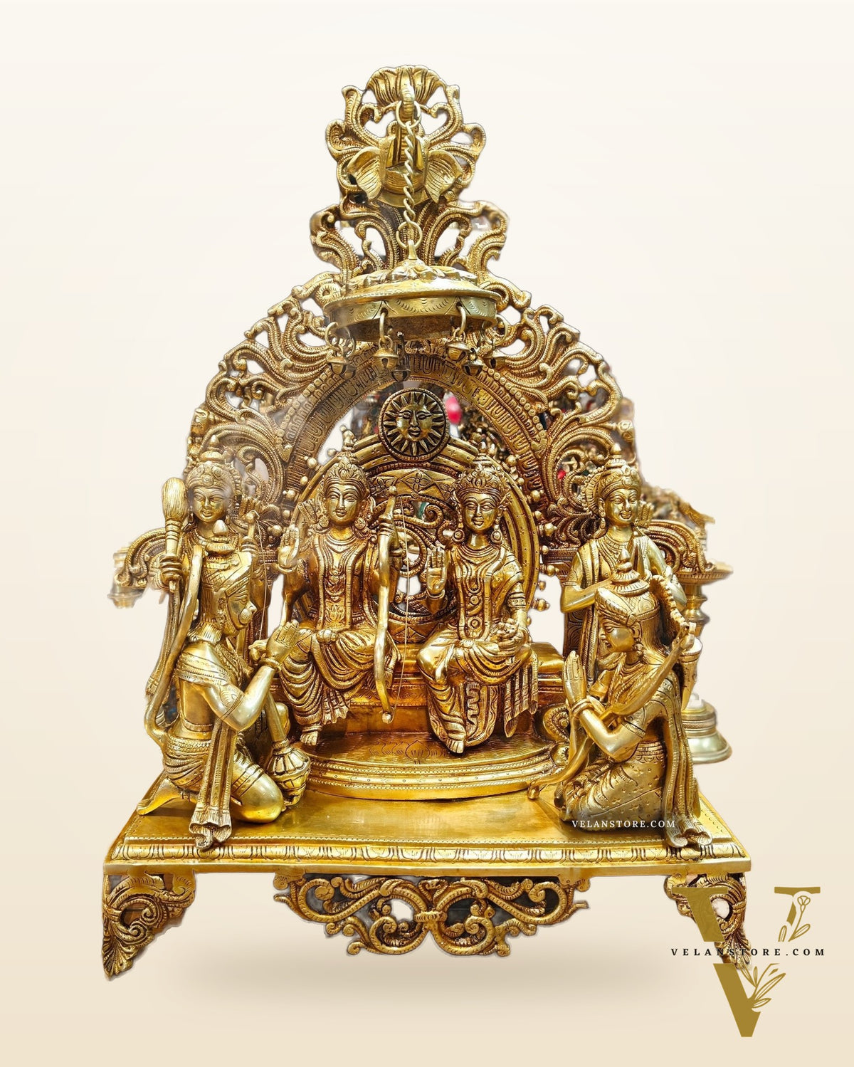 Brass Superfine The Royal Ram Darbar 23 inch (Ramapatabhishekam)