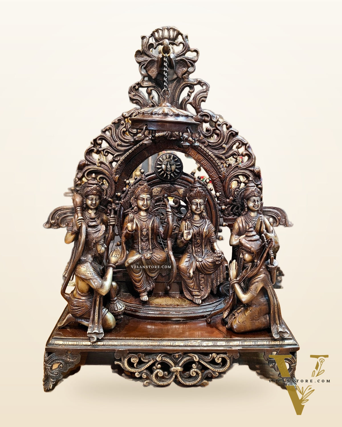 Brass Superfine The Royal Ram Darbar 23 inch (Ramapatabhishekam)
