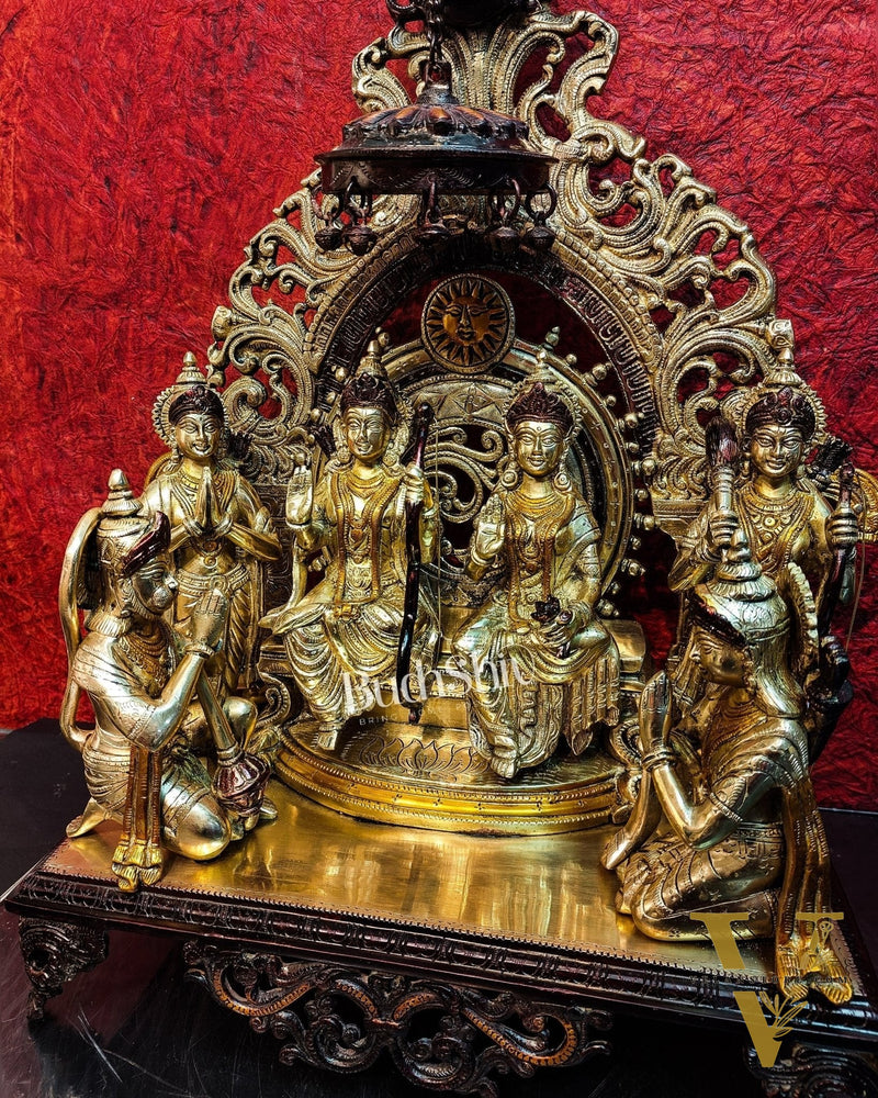 Brass Superfine The Royal Ram Darbar 23 inch (Ramapatabhishekam)
