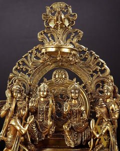 Brass Superfine The Royal Ram Darbar 23 inches (Ramapatabhishekam)