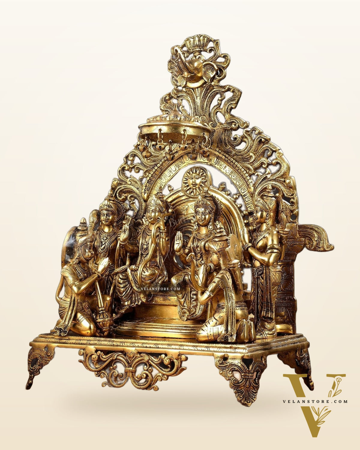 Brass Superfine The Royal Ram Darbar 23 inches (Ramapatabhishekam)