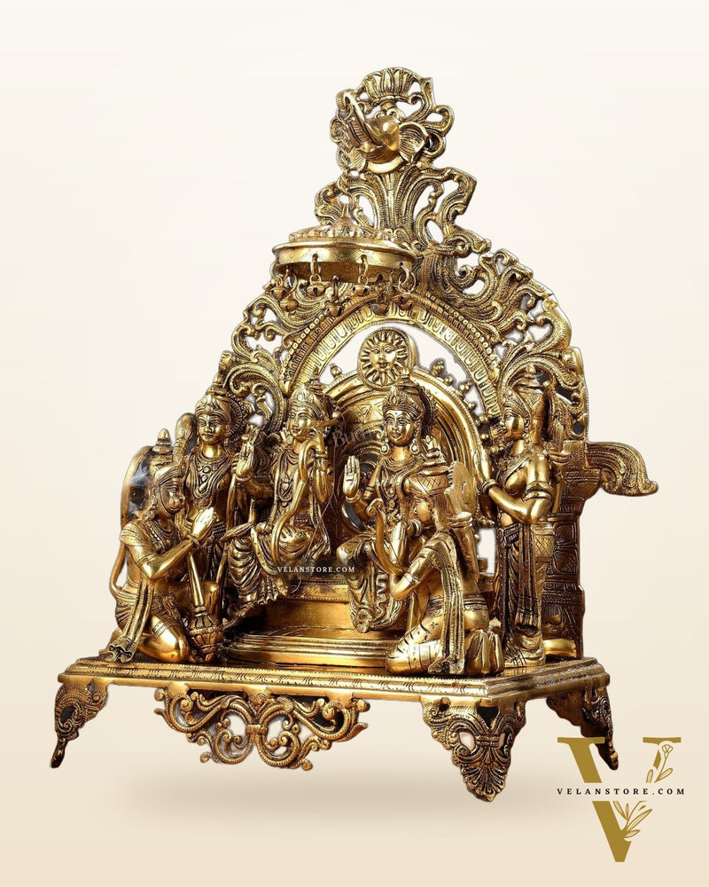Brass Superfine The Royal Ram Darbar 23 inches (Ramapatabhishekam)