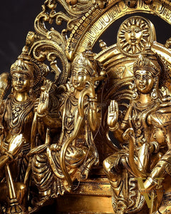 Brass Superfine The Royal Ram Darbar 23 inches (Ramapatabhishekam)