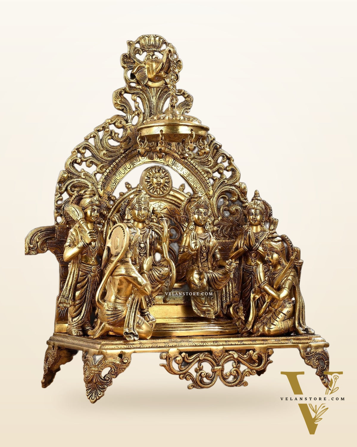 Brass Superfine The Royal Ram Darbar 23 inches (Ramapatabhishekam)